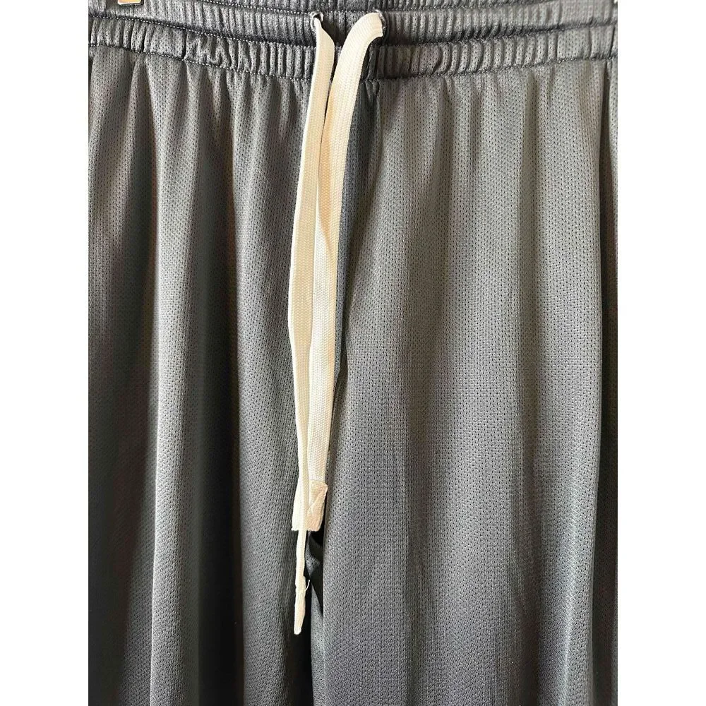 Nike Pants Mens Size XXL Black Unisex Green Side Stripe Elastic Waistband